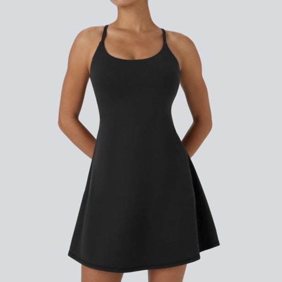 HALARA Black Activewear Mini Dress - Picture 1 of 5